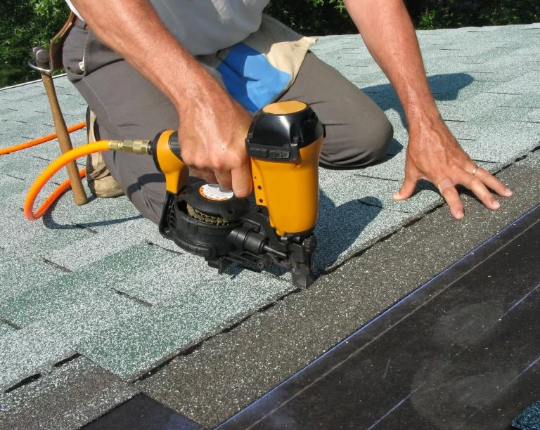Working on a roof